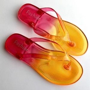 BRAND NEW Ombre Jelly Flip Flops!!!